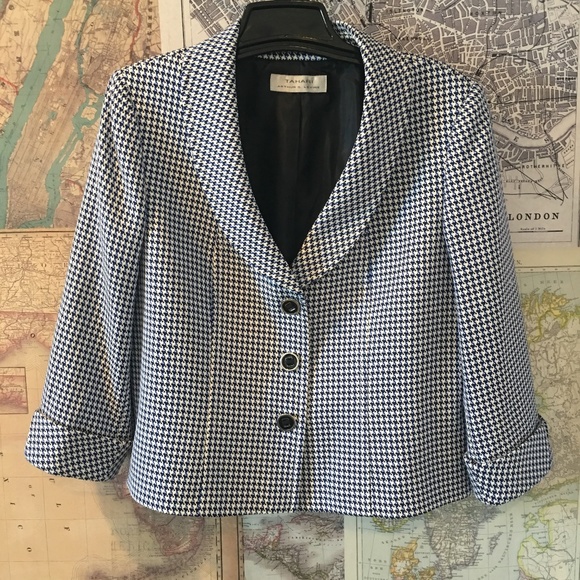 tahari houndstooth jacket